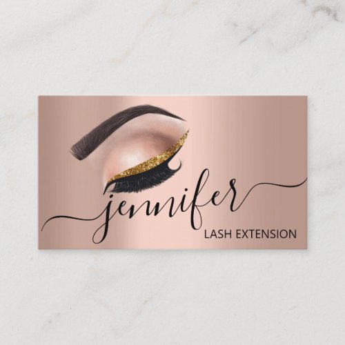 Professional Eyelash Extension Makeup Artist Brows Business Card