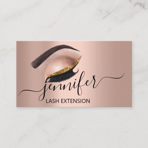 Professional Eyelash Extension Makeup Artist Glam Business Card