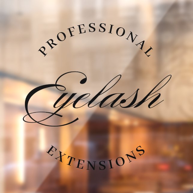 professional eyelash extensions minimal modern  window cling (Sheet 2)