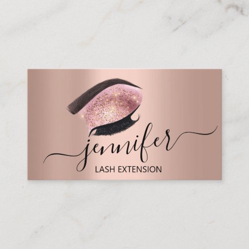 Professional Eyelash MUA Makeup Artist Brows Pink Business Card