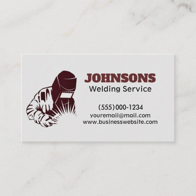 Professional Fabricator Welding Service Business Card (Front)