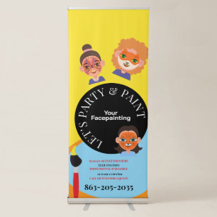 Professional Facepainting Face Artist Retractable Banner