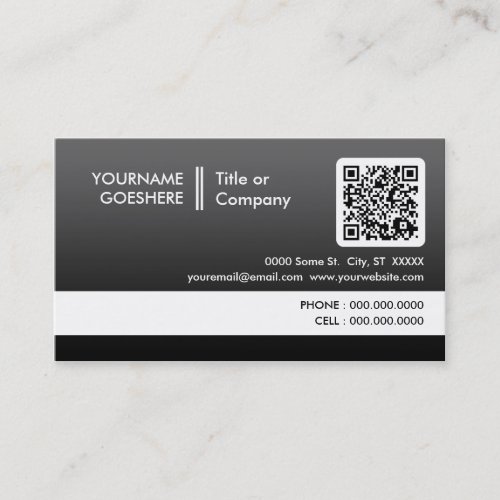 professional fade QR code Business Card