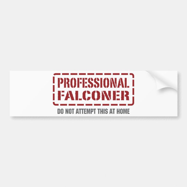 Professional Falconer Bumper Sticker (Front)