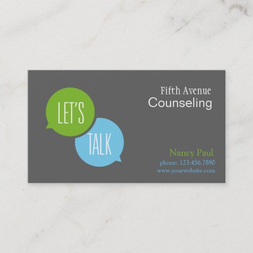 Professional Family Marriage Youth Counseling Business Card