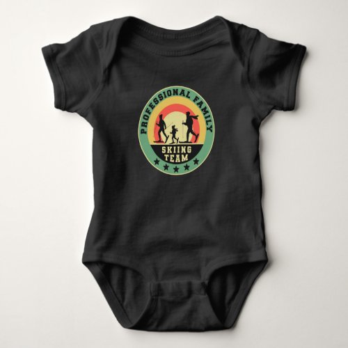 Professional Family Skiing Team Skier Winter Baby Bodysuit