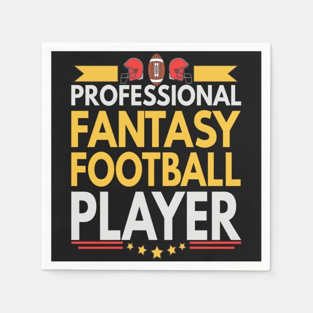 Professional Fantasy Football Player Lovers Gift Napkins (Front)