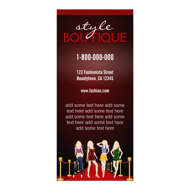 Professional Fashion Stylist Rack Cards (Front)