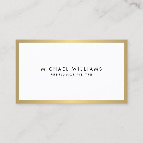 Professional Faux Gold and White Business Card