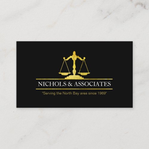 Professional Faux Gold Lawyer Business Cards