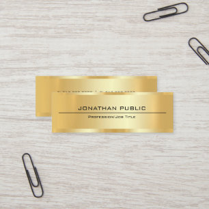 Professional Faux Gold Modern Elegant Simple Mini Business Card
