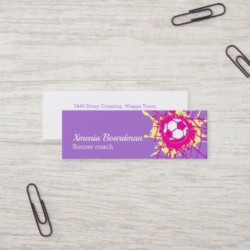 Professional female soccer coach business cards