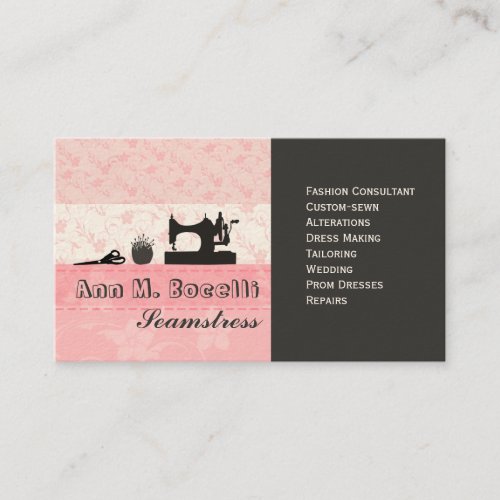 Professional Feminine Handmade Fashion Moda Business Card