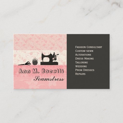 Customizable Feminine Handmade Fashion Moda Business Card