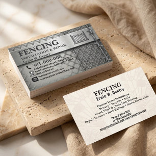 Professional Fence Installation & Repair Services  Business Card