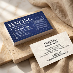 Professional Fence Installation & Repair Services Business Card