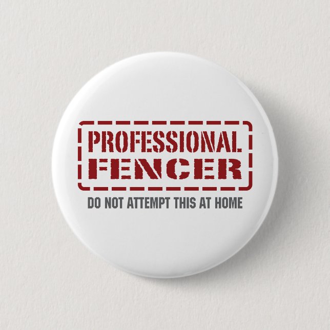 Professional Fencer Pinback Button (Front)