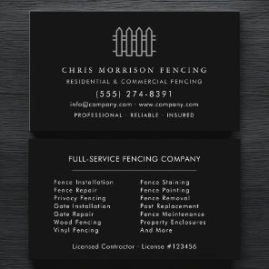 Professional Fencing Business Card