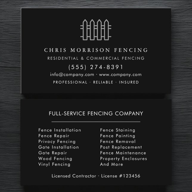 Professional Fencing Business Card (Creator Uploaded)