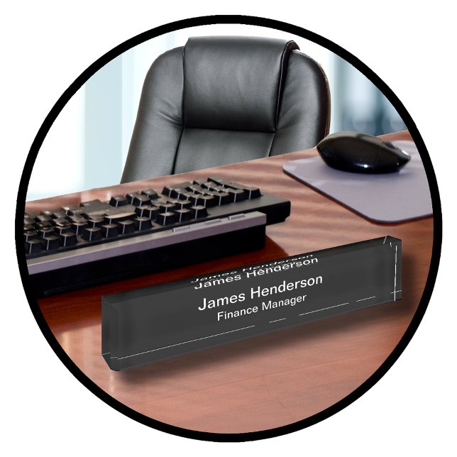 Professional Finance Manager Desk Name Plate (Creator Uploaded)