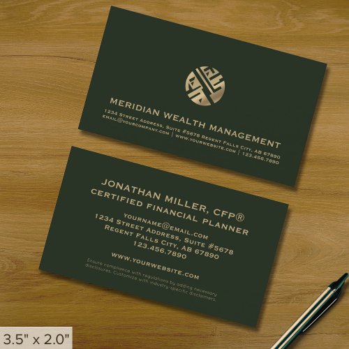 Professional Financial Planner Business Cards