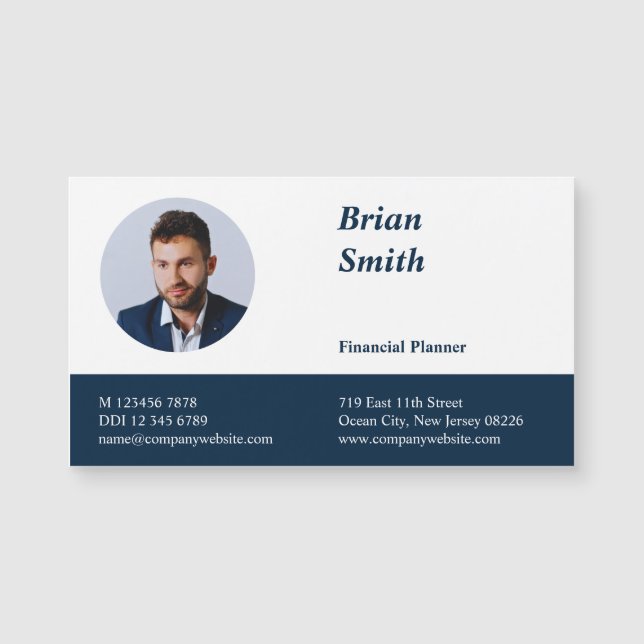 Professional Financial Planner BusinessCard Magnet (Front)