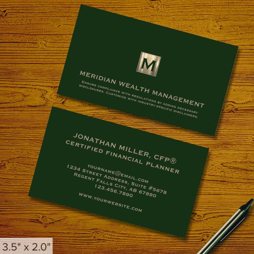 Professional Financial Services Business Card