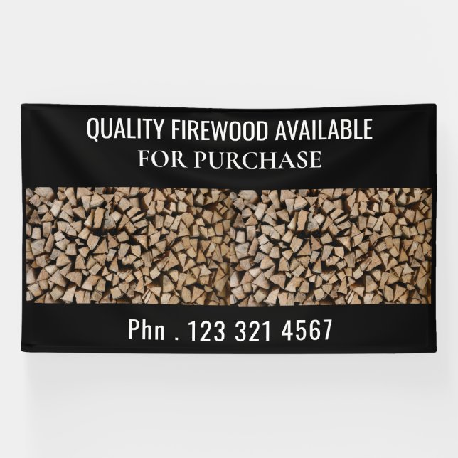 Professional Firewood For Sale Business Banner (Horizontal)