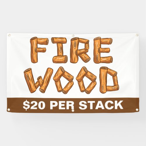 Professional Firewood Wood For Sale Custom Banner