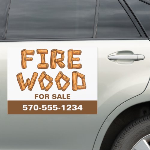 Professional Firewood Wood For Sale Custom Car Magnet
