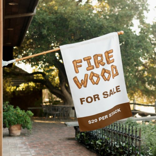 Professional Firewood Wood For Sale Custom House Flag