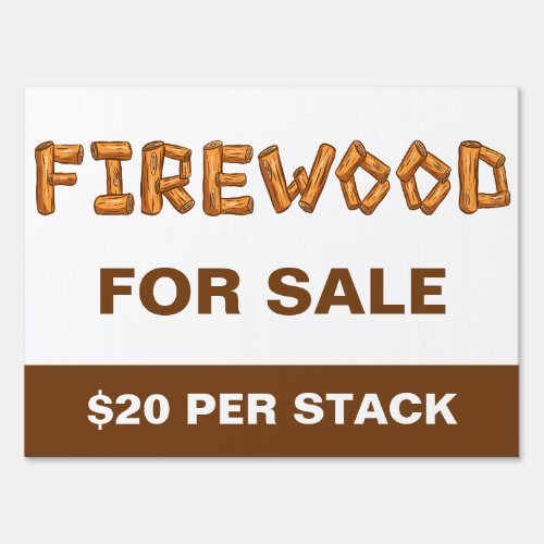Professional Firewood Wood For Sale Custom Sign