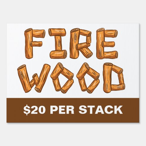 Professional Firewood Wood For Sale Custom Sign