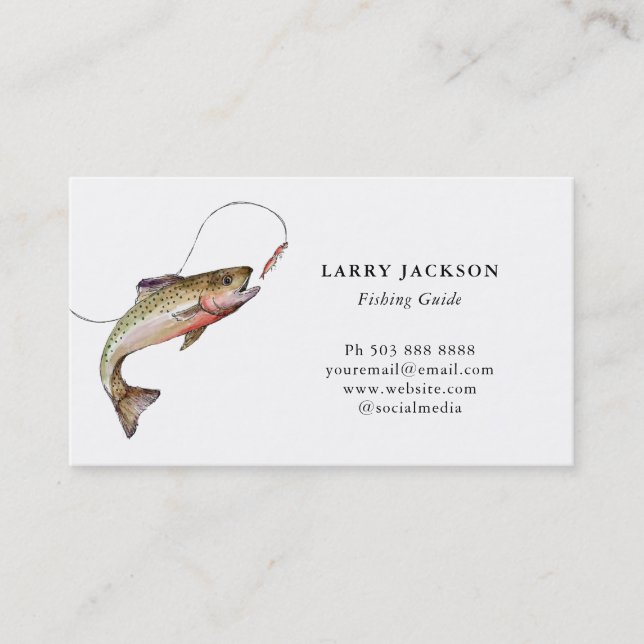 Professional Fishing Guide Business Card (Front)
