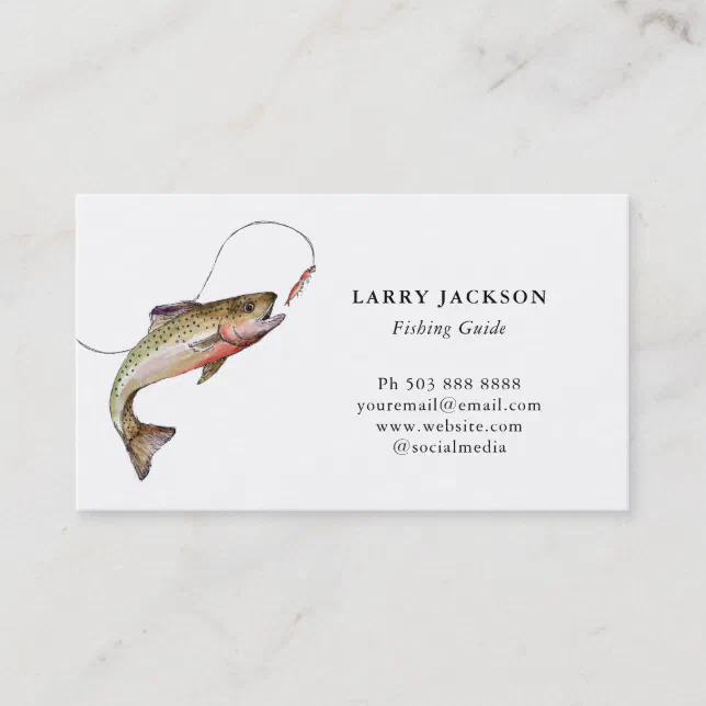 Professional Fishing Guide Business Card | Zazzle
