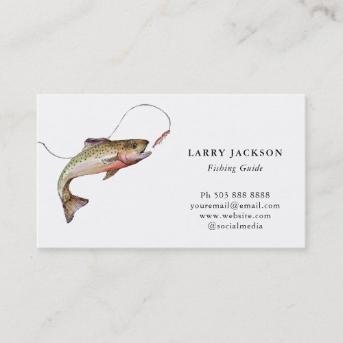 Professional Fishing Guide Business Card