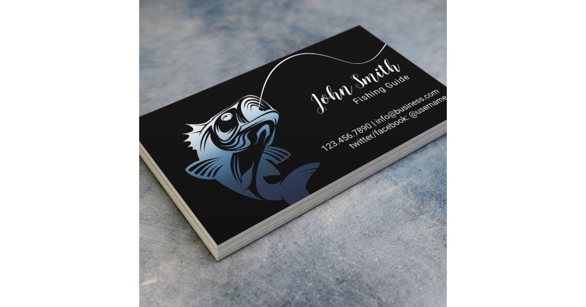 Professional Fishing Guide Fishing Charters Business Card | Zazzle