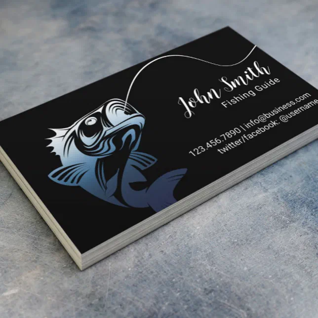 Professional Fishing Guide Fishing Charters Business Card | Zazzle