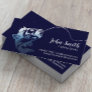 Professional Fishing Guide Service Navy Blue Business Card