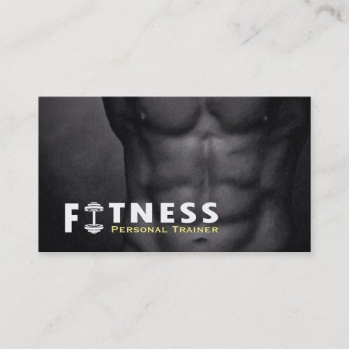 Professional Fitness Personal Trainer Dumbbell Business Card