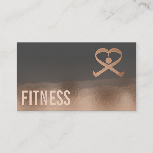 Professional fitness  personal trainer logo business card (Front)