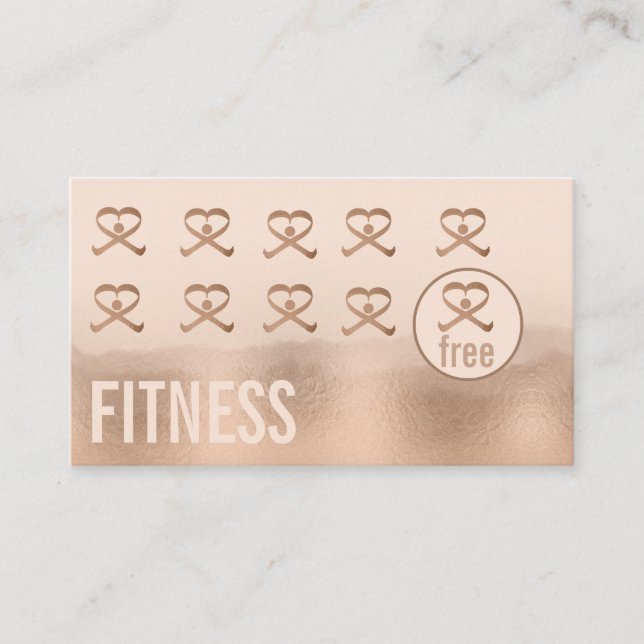 Professional fitness  personal trainer logo business card (Front)
