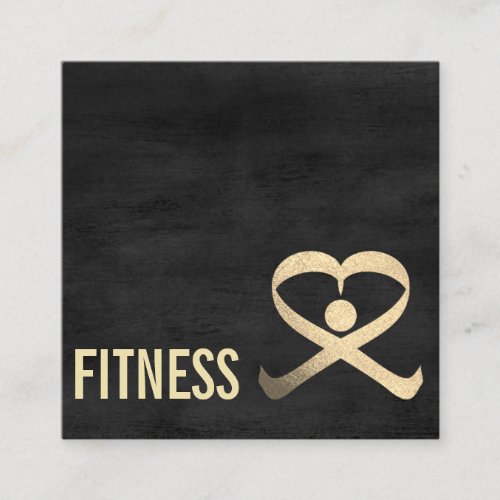 Professional fitness  personal trainer logo square business card