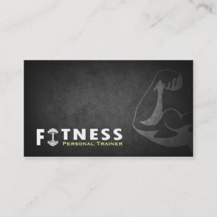 Professional Fitness Personal Trainer Muscle Business Card