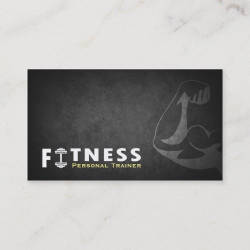 Professional Fitness Personal Trainer Muscle Business Card