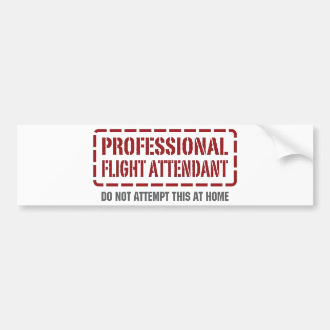 Next Flight Sticker Professional Flight Attendant Bumper Sticker | Zazzle
