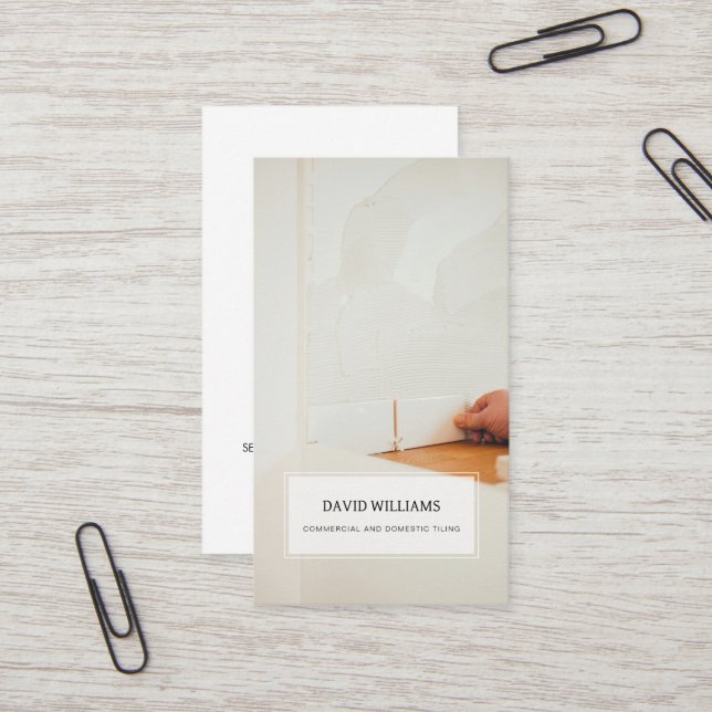Professional Flooring and Tiler Business Card (Front/Back In Situ)
