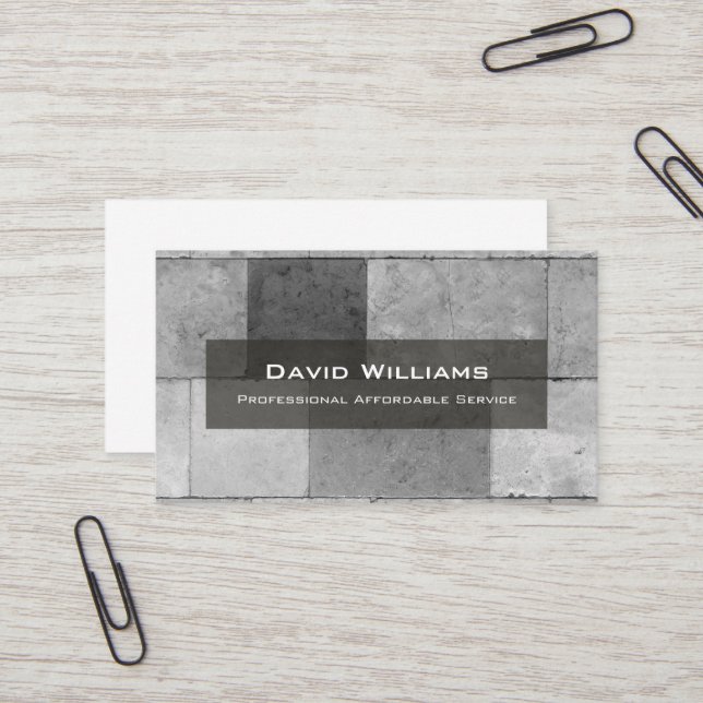 Professional Flooring and Tiler Business Card (Front/Back In Situ)