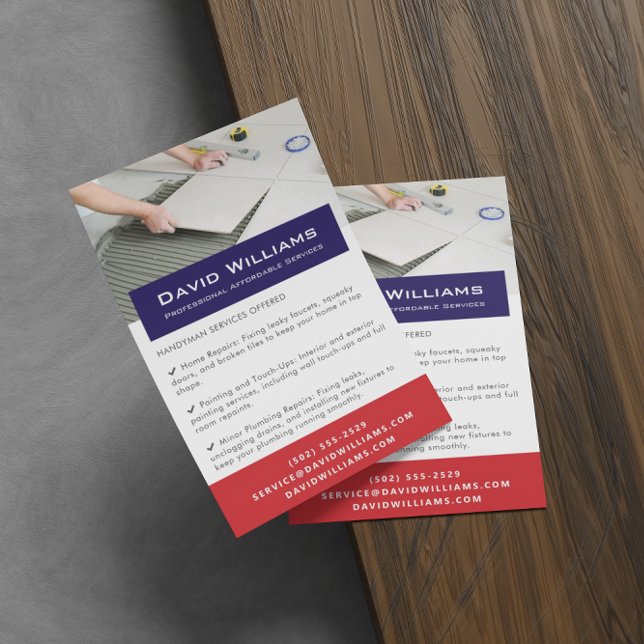 Professional Flooring and Tiler Handyman Services Flyer (Creator Uploaded)