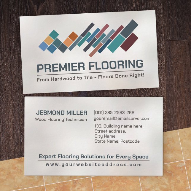 Professional Flooring Services -Floor installation Business Card (Creator Uploaded)
